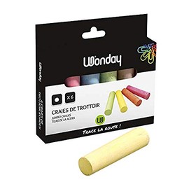 WONDAY 6 x Black Marelle Sidewalk Chalk - Case - Cardboard
