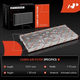 A-Premium - Filtro de aire de cabina de 2 piezas con carbón activado compatible con Volvo XC60, S60, S60 Cross Country, XC70, S80, V60, V60 Cross Country, V70 y Land Rover LR2, Discovery Sport, Range