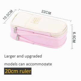 EHOPE Big Capacity Pencil Pen Case Office Large Storage High Capacity Bag Pouch Holder Box Organizerfor Office Travel Holder Box（Pink）