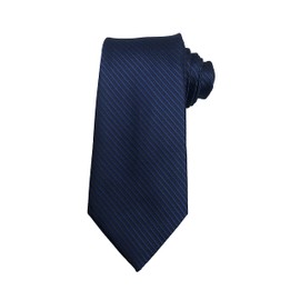 Wehug Men's Classic Solid Tie Silk Woven Necktie Jacquard Neck Dark Blue Ties For Men EU-LD0051