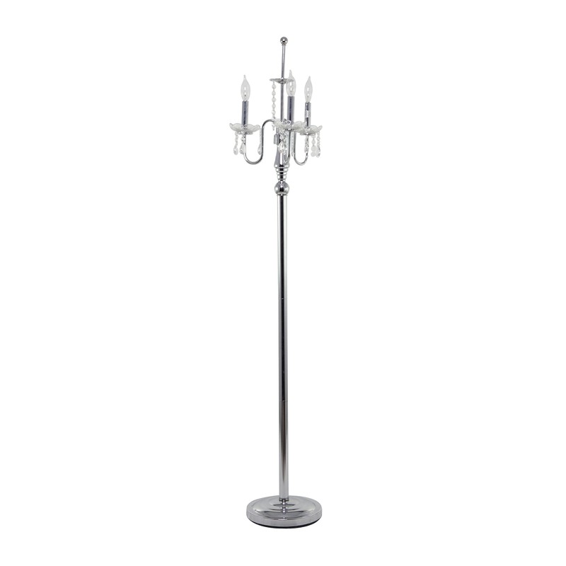 Deco 79 Metal Floor Lamp with Dangling Crystals, 16" x