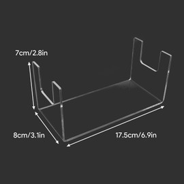 2 Pcs Display Riser Acrylic Transparent Showcase Fixture Wear‑resistant Display Stand Counter with Sticky Protective Film