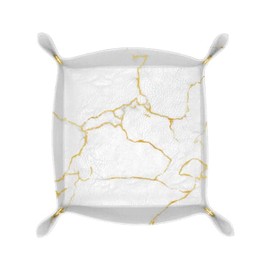 FISURA - Key Box Original Bag Empty Key Organiser Faux Leather Dimensions 19 x 19 cm (Marble White)