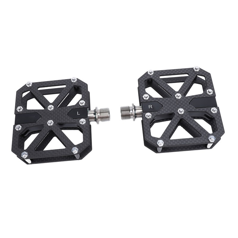Mountain Cycling Pedals Carbon Fiber 3 Bearing Anti Slip Hollow