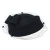 Pillbox Hat, Wedding Hat Caps with Veil Vintage Bow Fascinator