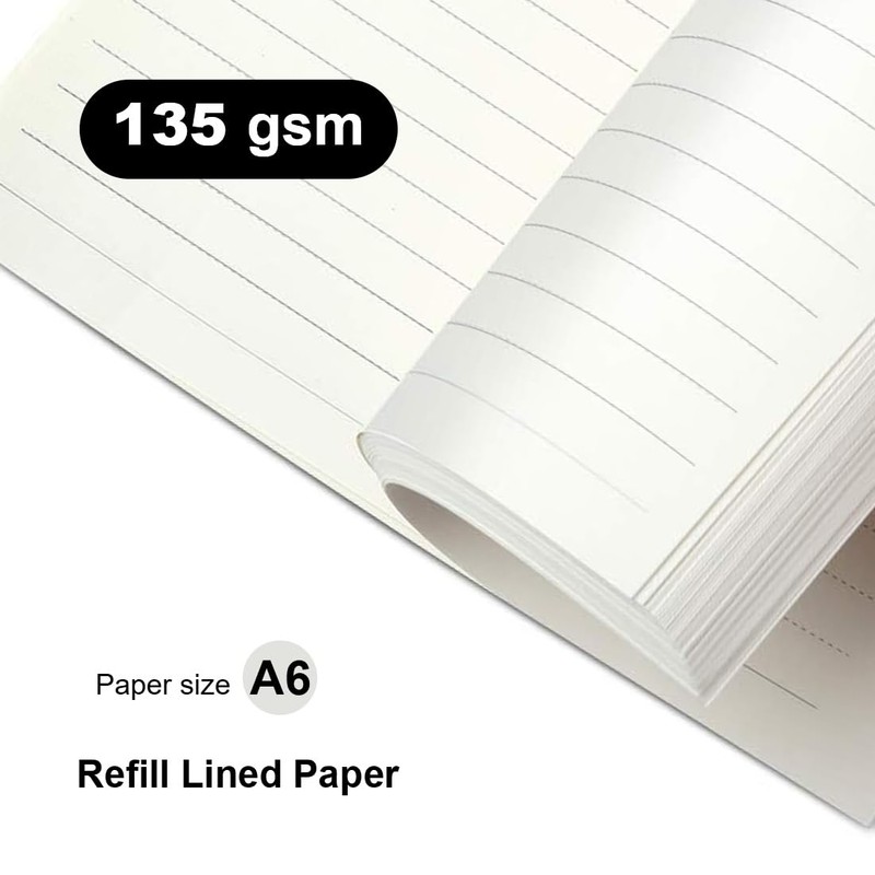 VIVIIHOO Notebook A6 Refillable with Ring Binder, Index Cards, Dividers