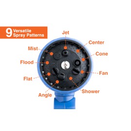 3-Pack Corvid 16" Turret Head 9-Pattern Front Trigger Garden Wand with Carbon Fiber Texture – Versatile Spray Nozzle for Precise Watering, Cleaning, and Easy Control with Ergonomic Grip