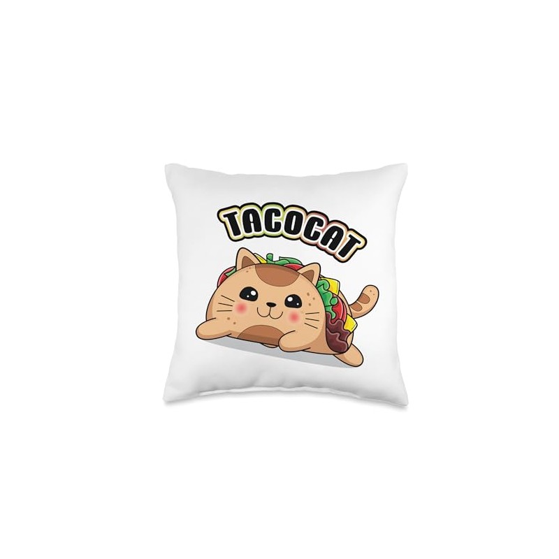 Taco Cat Lovers Throw Pillow