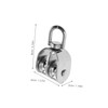 Kisangel Stainless Steel Dual Pulley Wheel Durable Swivel Gym Pulley