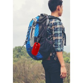 Tiles Pro Tracker Holder Case - Key Finder Pack With Lock Buckle, Soft and Scratch Resistant (2pc, Red)