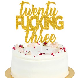 Veinte – Decoración para tartas de cumpleaños de 23 años de edad, decoraciones para fiestas de cumpleaños y aniversarios – 23 cumpleaños para adultos