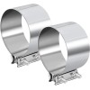 8pcs 5 Inch 5" Stainless Steel Butt Joint Band Exhaust