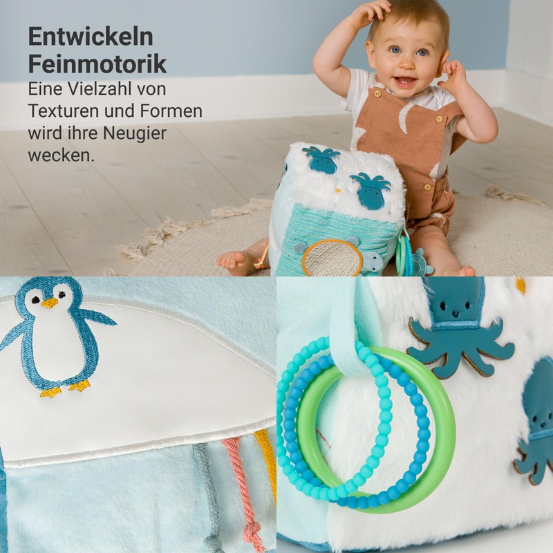 Little Big Friends Soft Activity Cube Development Toy Promotes Hand-Eye