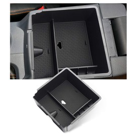 YEE PIN Compatible with Ford Ranger 2015 2016 2017 2018 2019 Centre Console Storage Box/Glove Box for Armrest Organiser Accessories with Non-Slip Mat