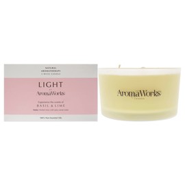 Light 3 Wick Candle Large - Basil and Lime by Aromaworks for Unisex - 14.1 oz Candle
