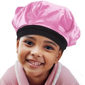 Donna Gorro Ducha Terciopelo Sedoso Niñas Niños Banda Ancha Reversible Pieza Color Rosa