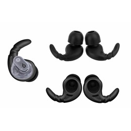 A-Focus Ear Hooks Beats Studio Buds+ / Studio Buds Replacement Ergonomic Design Anti-Slip Earhook Eartips Earbuds Cover Compatible with Beats Studio Buds/Studio Buds + Black 2 Pairs