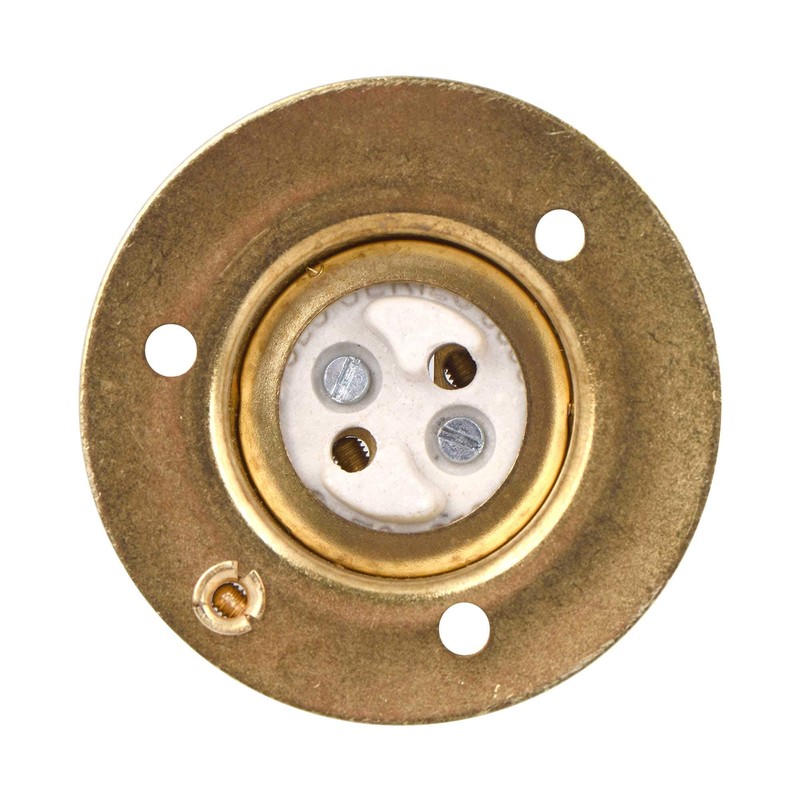 ElekTek Antique Brass B22 Batten 52mm Base BC Bayonet Cap