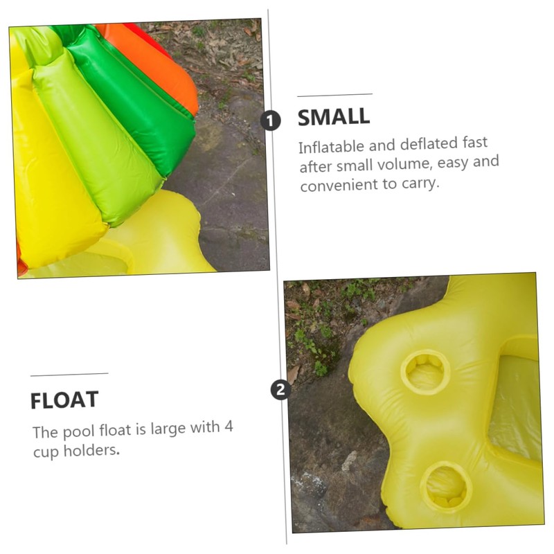 WHAMVOX Inflatable Toy Sun Umbrella Pool Cooler Floating Drink Holder