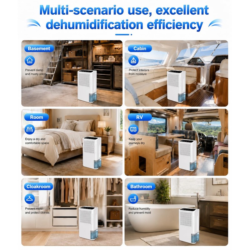 Dehumidifiers for Home & Basement, 2500 Sq.Ft Small Dehumidifier with