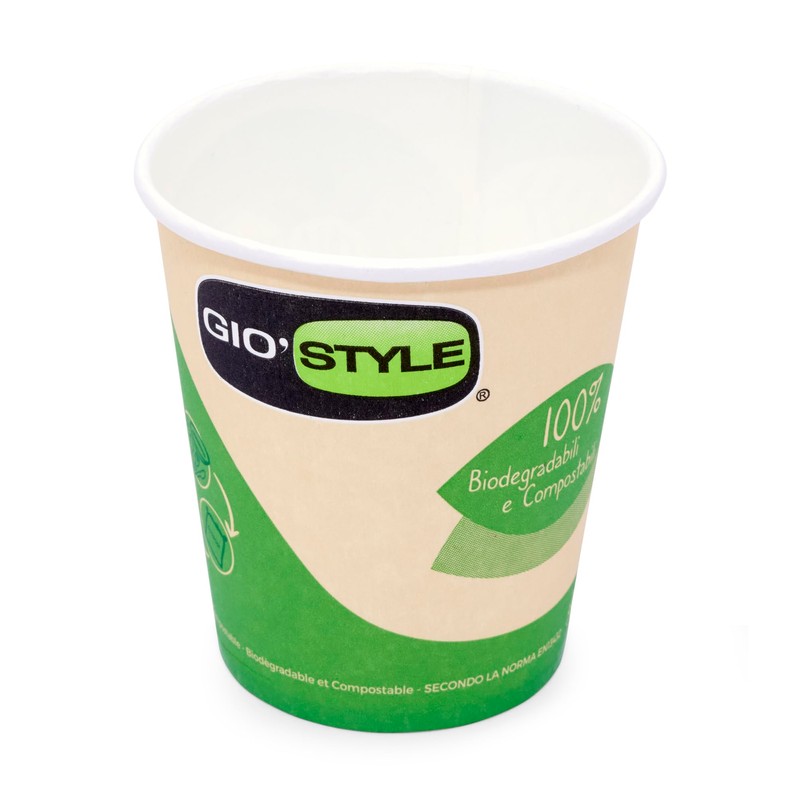 Giostyle 50 Water Cups 200 cc | Paper and PLA