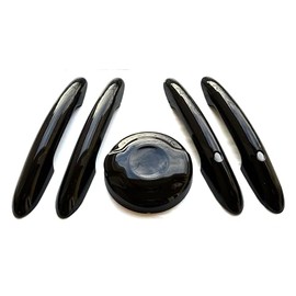UNICUS Direct Fit Combo Petrol Gas Cap & Door Handle Covers w/Comfort Access (Push Button) Compatible with MINI Cooper F55 5-door hatchback 2014 on Cooper S (GLOSS BLACK)