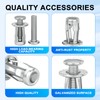 Heavy Duty Hollow Wall Anchor Jack Nuts, Zinc Plated Steel,