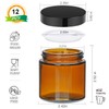 Encheng 25Pack of 4 oz Amber Round Glass Jars, with