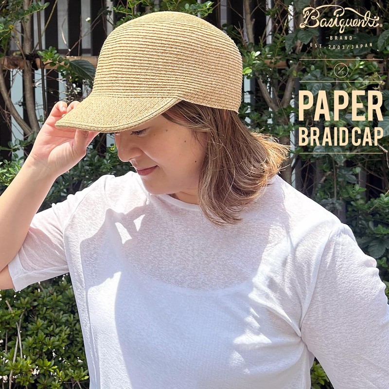 Basic Ench Paper Braid Cap, Paper Blade Cap, Straw Hat,