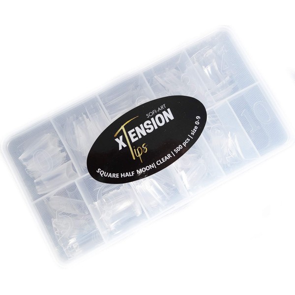 Sofi Art Xtension Nail Tips - Square Half Moon -
