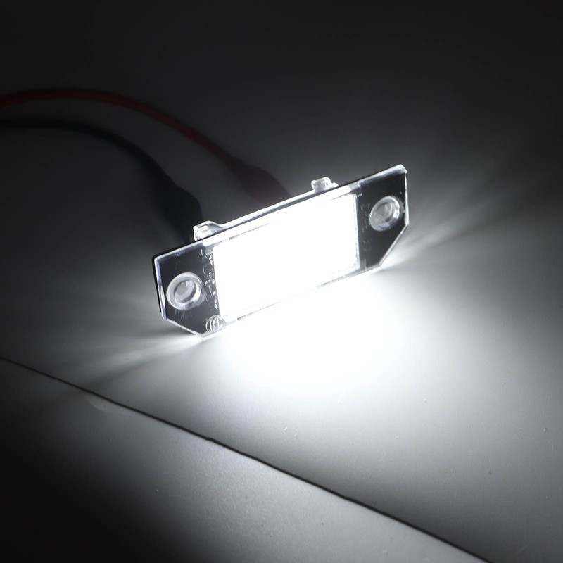 Pair LED Licence Plate Light Anti Rear End Collision Replacement