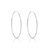 DTPsilver 925 Sterling Silver LARGE Hoops/Sleepers Earrings - Thickness 1.5