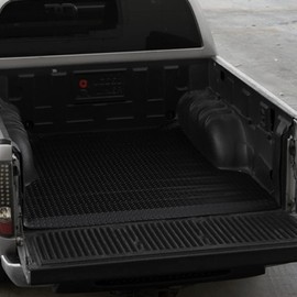 Black Rubber Diamond Plate Truck Bed Floor Mat Liner Compatible with 04-12 Chevy Colorado/GMC Canyon 6 Feet (72") Bed