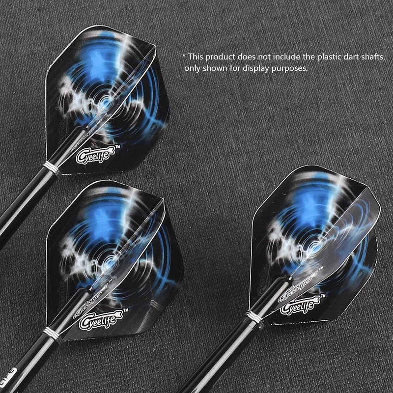 CyeeLife-48pcs Dart Flights + 32pcs Plastic Flight Protectors-Standard Dart Flight