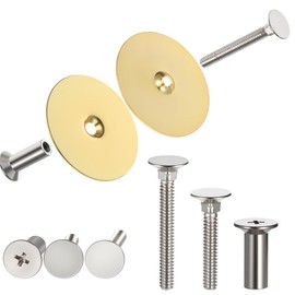 1 Pack Door Hole Cover Plate 2-5/8" Diameter Round Deadbolt Cover Plate Solid Steel Deadbolt Cover-Plate Door Hole Filler Plates for Home Security on Entry, Gold