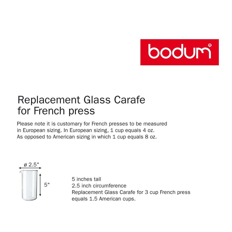 Bodum Spare Beaker/Cup with Spout for Coffee Makers Transparent.