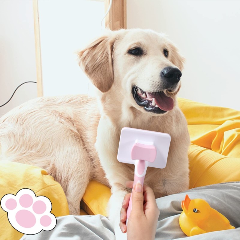 Vinabo Self-cleaning Pet Brush, Brush for Long and Short Hair,