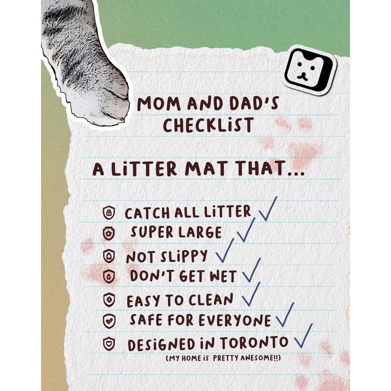 Lukamoo® Cute Litter Mat (Pistachio Green, Medium (24'' x 16''))