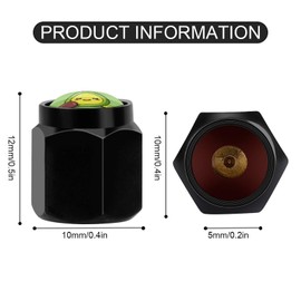 Buyidec Funny Avocado Tire Valve Stem Caps Aluminum Black Stem Tire Valve Caps Universal Stem Covers for Cars SUVs Trucks Bikes Motorcycles Bicycles (4 Pack)