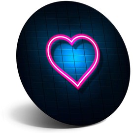 Destination Vinyl ltd Magnet for Refrigerator, Fridge - Cute Neon Love Heart Sign for Office, Cabinet and Whiteboard, Magnetic Stickers, 3990