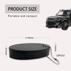 Gasedin 2 PCS Floating Boating Key Chain, Foam Floating Keychain, Oval Floating Keychain for Boating Fishing and Sailing (Black+Red)