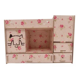 Gomar Organizador De Maquillaje Cosméticos Diseño Floreado