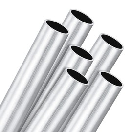 M METERXITY 6-Pack 100mm 6063 Aluminum Round Tube, 16mm ID 19mm OD Seamless Aluminum Tubing for Construction/Machining/DIY Crafting, Metal Straight Pipe [0.63"x0.75"x4"]