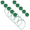 HIXNUG 5Pcs St. Patricks Day Headband Green Glitter Irish Shamrock
