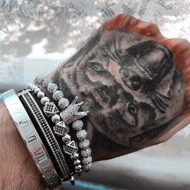 WFYOU Imperial Crown Bracelets for Men 18kt Gold Bracelet Cubic Zirconia Beads Bracelets Cross Bracelets Charm Men Luxury Gift