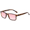 Medspex Pink FL-41 Tinted Reading Glasses +4.00 Tortoise Havana Light