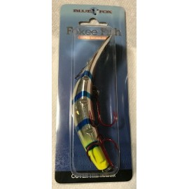 Blue Fox Vintage  Blue Fox  Foxee Fish   Super Wobbler  Silver / Chartreuse / Blue Stripe