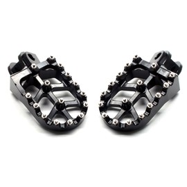 MZS Dirt Bike Foot Pegs, 2001-2018 Adventure Motorcycle Footpeg MX Pedal CNC Black Compatible with 65 85 125 150 200 250 300 400 450 500 640 660 690 950 990 1090 1290 Models