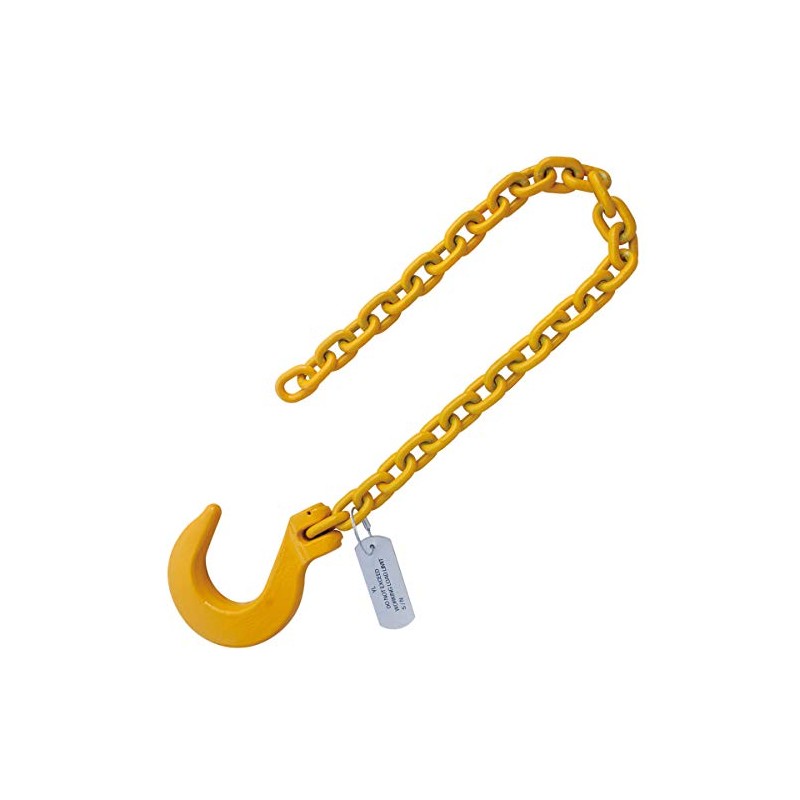3/8"x8' Grade 80 Foundry Hook Recovery Chain for Tow Rollback