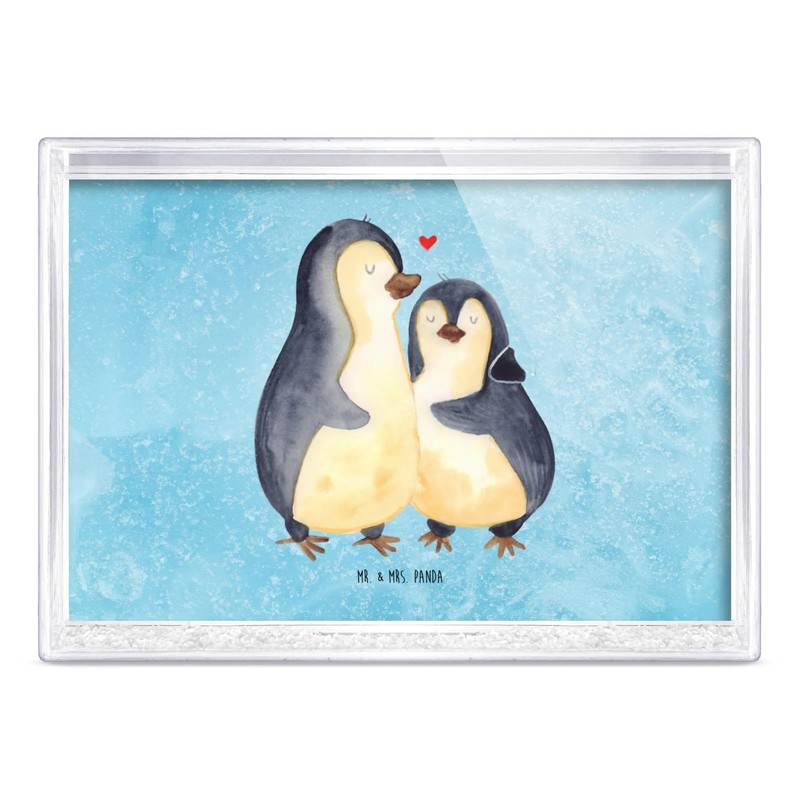 Mr. & Mrs. Panda Hugging Penguin Shake Frame - Gift,